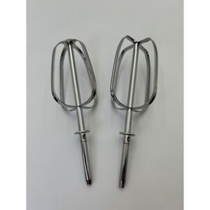 Vintage Sunbeam Mixmaster Replacement Beaters Chrome Metal Set of 2 Stand Mixer